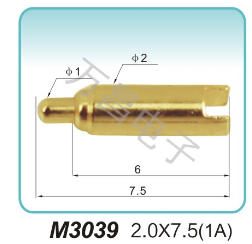 M3039 2.0x7.5(1A)彈簧連接器 探針