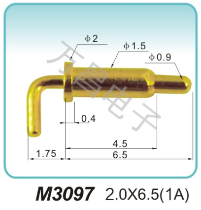 M3097 2.0x6.5(1A)磁吸式彈簧針 彈簧連接器