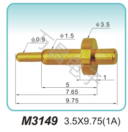 M3149 3.5x9.75(1A)充電彈簧針 磁吸式彈簧針