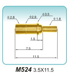 彈簧頂針  M524  3.5x11.5