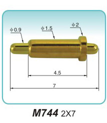 雙頭彈簧探針M744 2X7  彈簧頂針 pogopin 探針-萬(wàn)昌電子