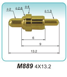 電源彈簧頂針M889 4X13.2 彈簧頂針 pogopin 彈簧連接器  探針