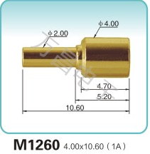 M1260 4.00x10.60(1A)彈簧頂針 pogopin   探針  磁吸式彈簧針