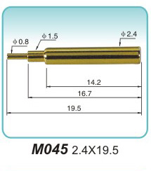 電源接觸頂針M045 2.4X19.5