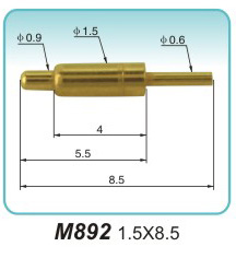 電流接觸針M892 1.5X8.5 彈簧頂針 pogopin 彈簧連接器  探針