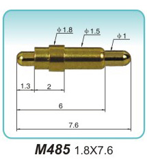雙頭彈彈簧探針M485 1.8X7.6