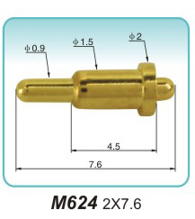 雙頭彈簧頂針M624 2X7.6
