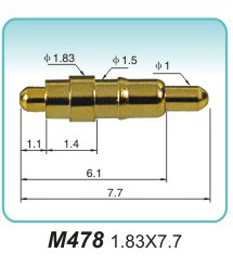 雙頭彈彈簧頂針M478 1.83X7.7