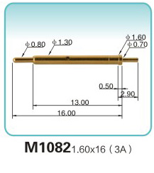 高電流接觸針M1082 1.60x16 (3A)